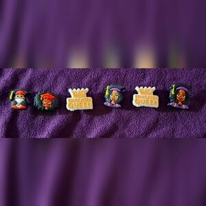 Black Educated Queen Croc Charms